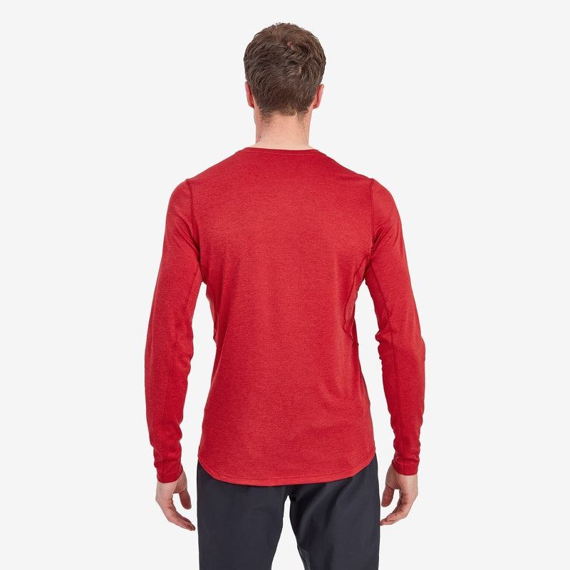 Dark Red Montane Dart Long Sleeve Men's T Shirts | NBF6046AV