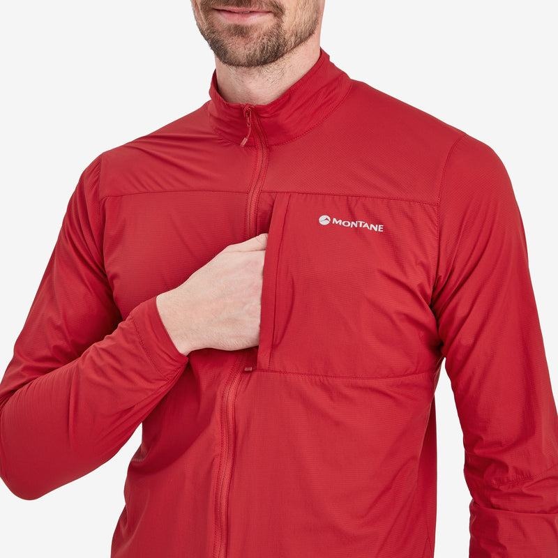 Dark Red Montane Featherlite Windproof Men's Jackets | WLI749FZ