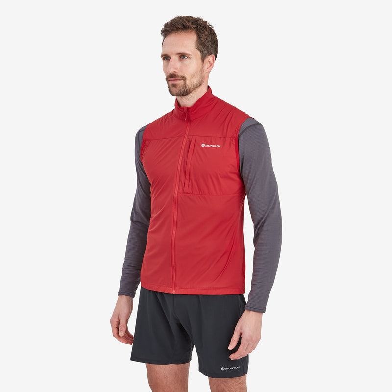 Dark Red Montane Featherlite Windproof Men's Vest | GSR1695YK