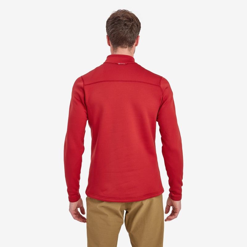 Dark Red Montane Fury Zip Pull-On Men's Fleece | OKS6621IN