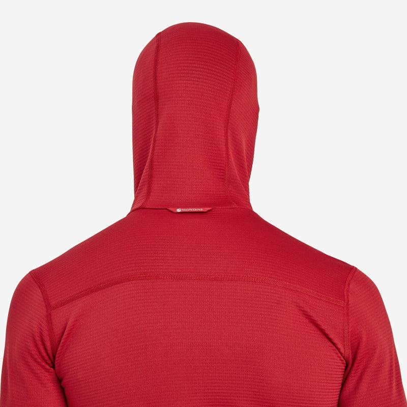 Dark Red Montane Protium Lite Hooded Pull On Men's Fleece | HUR4941WL