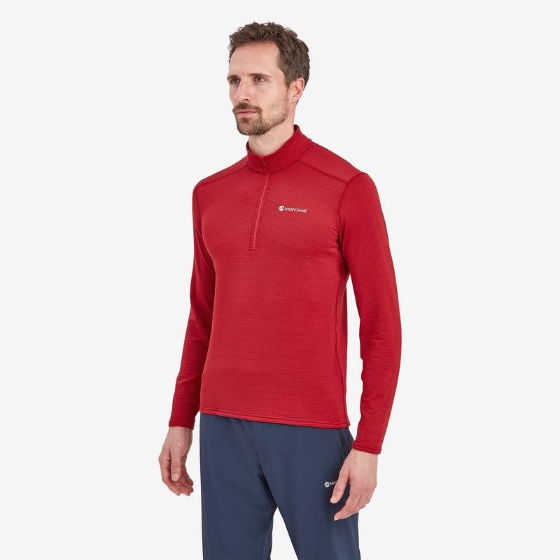 Dark Red Montane Protium Lite Pull On Men's Fleece | MXZ7211ED