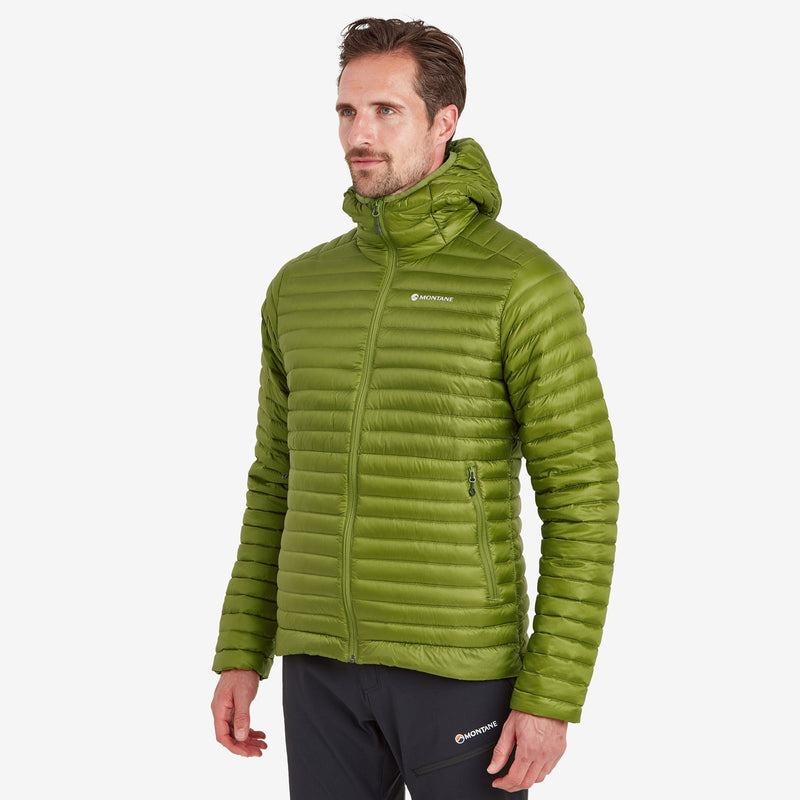 Green Montane Anti-Freeze Lite Hooded Men's Down Jackets | LVX3871JO