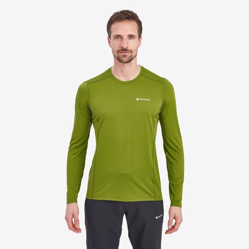 Green Montane Dart Lite Long Sleeve Men's T Shirts | QTT7279IL