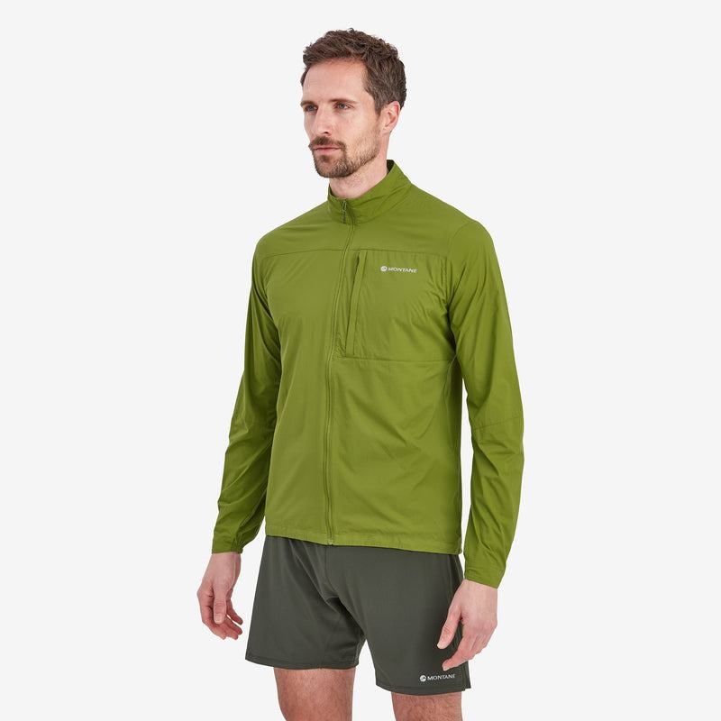 Green Montane Featherlite Windproof Men's Jackets | VGJ816GK