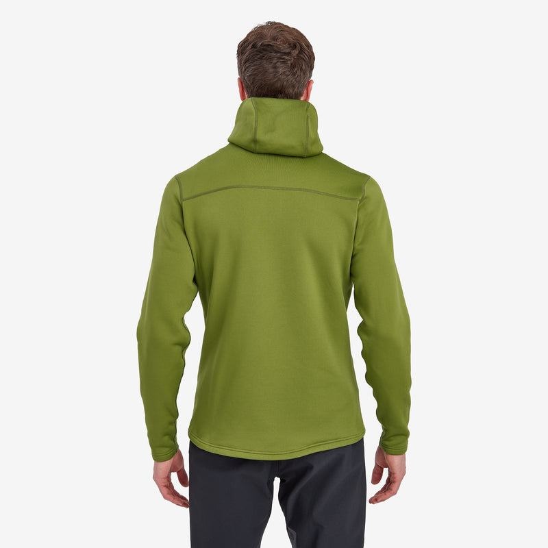 Green Montane Fury Hooded Men's Fleece Jackets | QRG4144MF