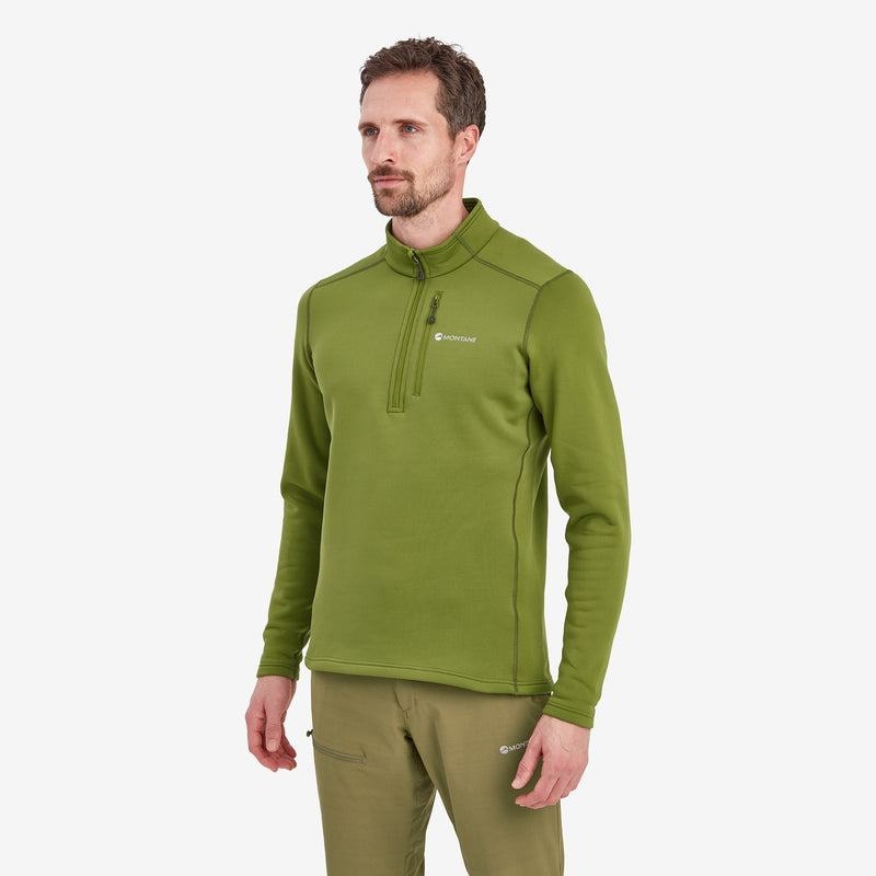 Green Montane Fury Zip Pull-On Men's Fleece | EPA586TW