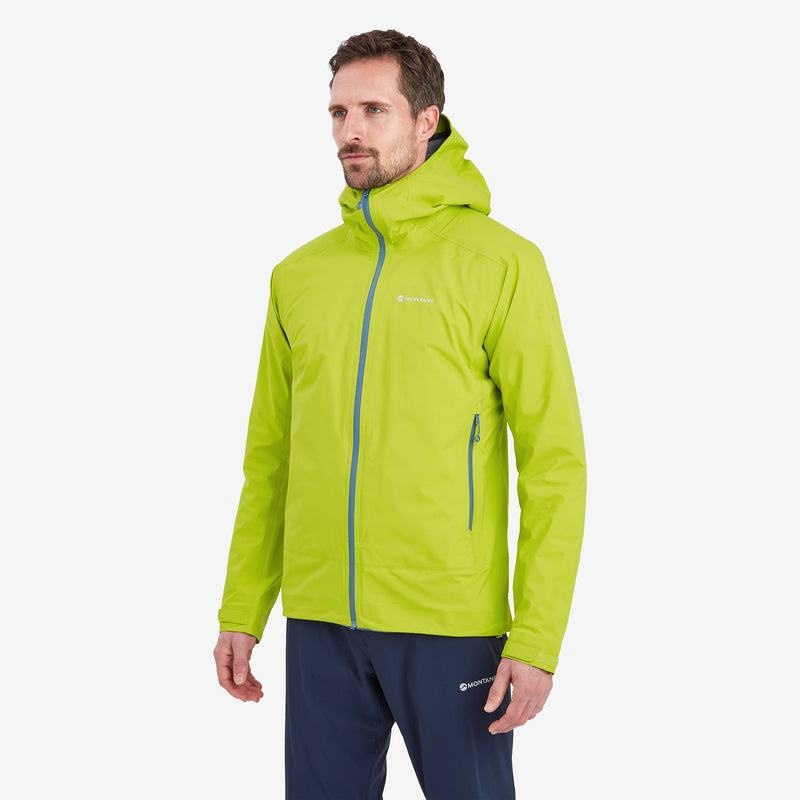 Green Montane Phase Lite Men's Waterproof Jackets | VJC313HK