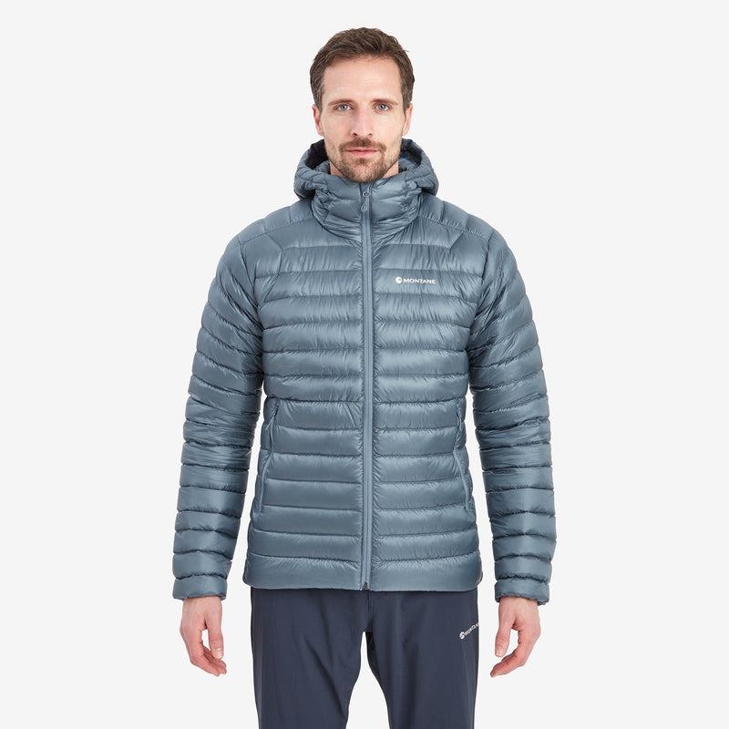 Grey Blue Montane Anti-Freeze Hooded Men's Down Jackets | PEW797AZ