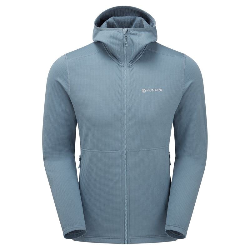 Grey Blue Montane Protium Hooded Men\'s Fleece Jackets | ACV1693BC