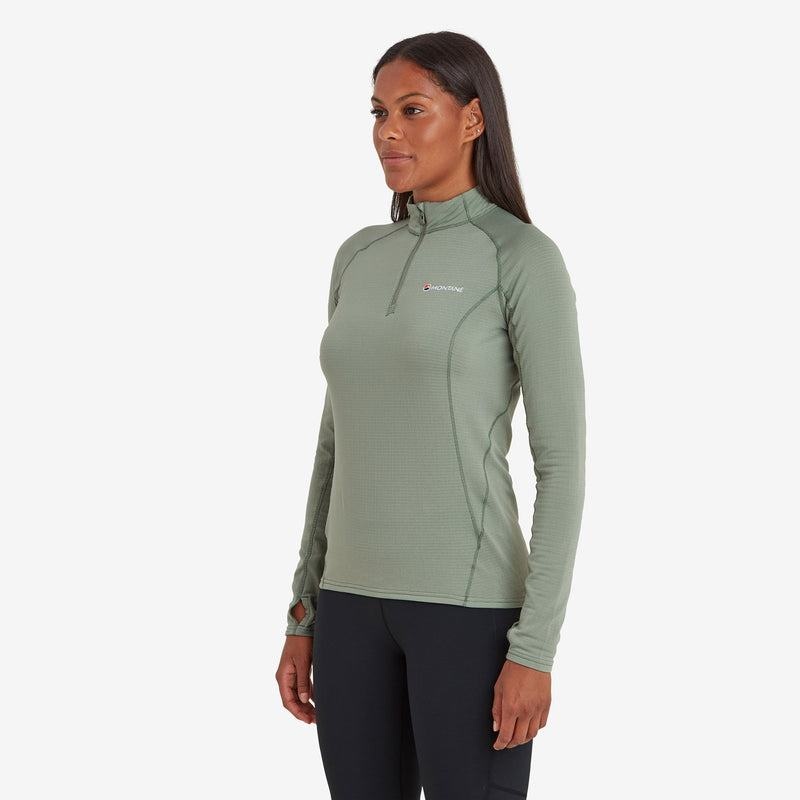 Grey Green Montane Allez Micro Pull-On Women's Fleece Jackets | CJH9337VF