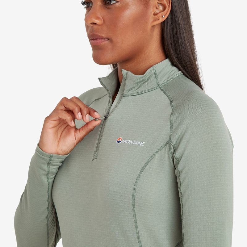 Grey Green Montane Allez Micro Pull-On Women's Fleece Jackets | CJH9337VF