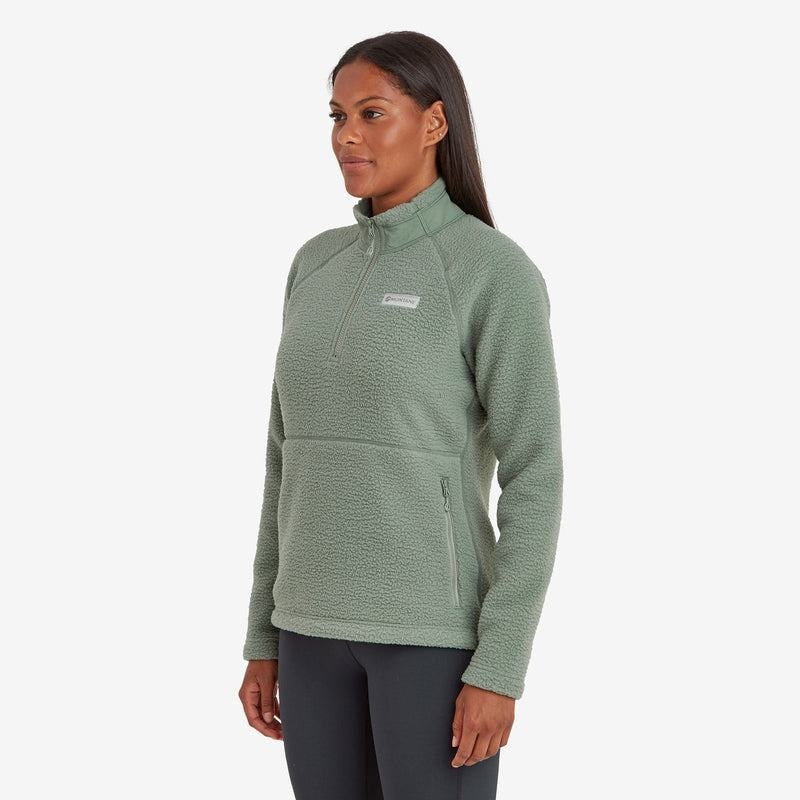 Grey Green Montane Chonos Smock Pull On Women's Fleece | CGN8195LU