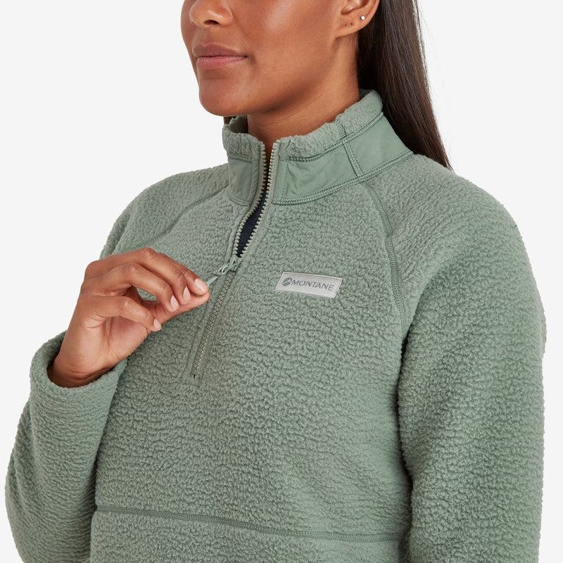 Grey Green Montane Chonos Smock Pull On Women's Fleece | CGN8195LU