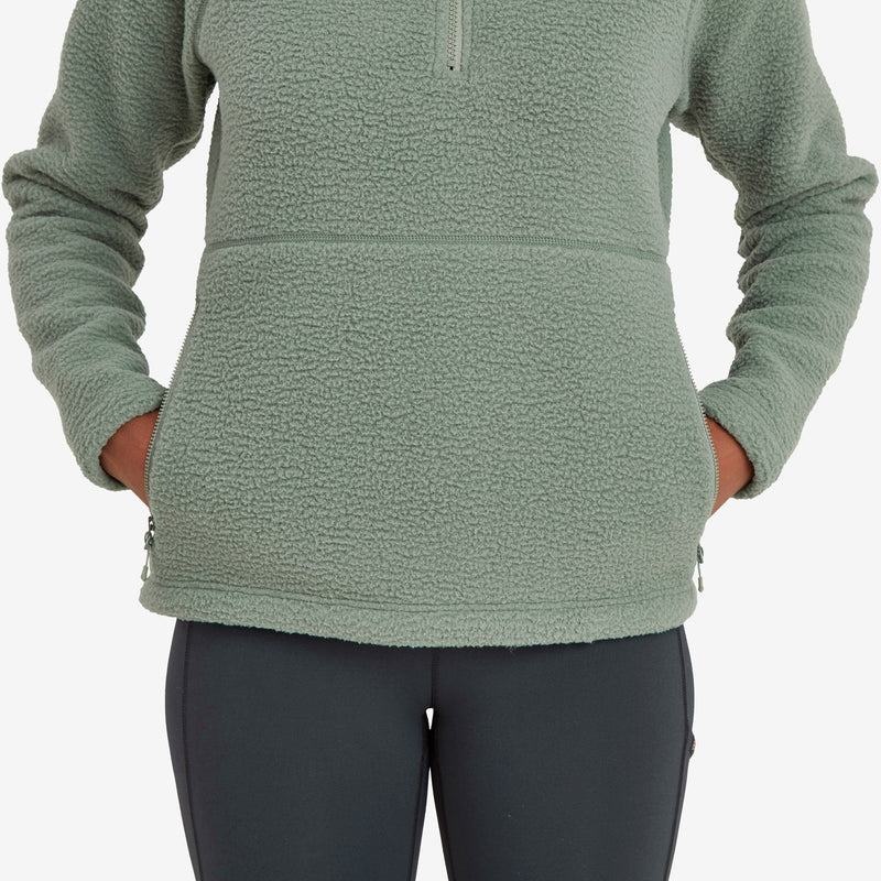 Grey Green Montane Chonos Smock Pull On Women's Fleece | CGN8195LU