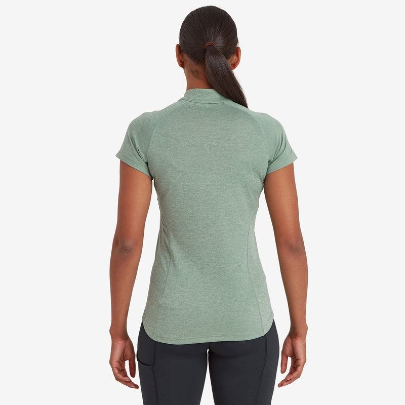 Grey Green Montane Dart Zip Women's T Shirts | VXB208CW