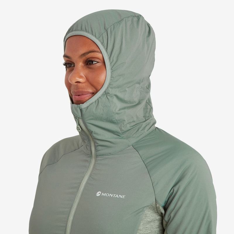 Grey Green Montane Fireball Lite Hooded Women's Insulated Jackets | IDV4686YA