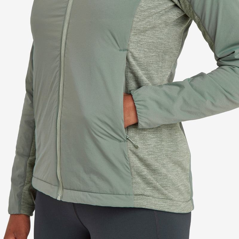 Grey Green Montane Fireball Lite Hooded Women's Insulated Jackets | IDV4686YA