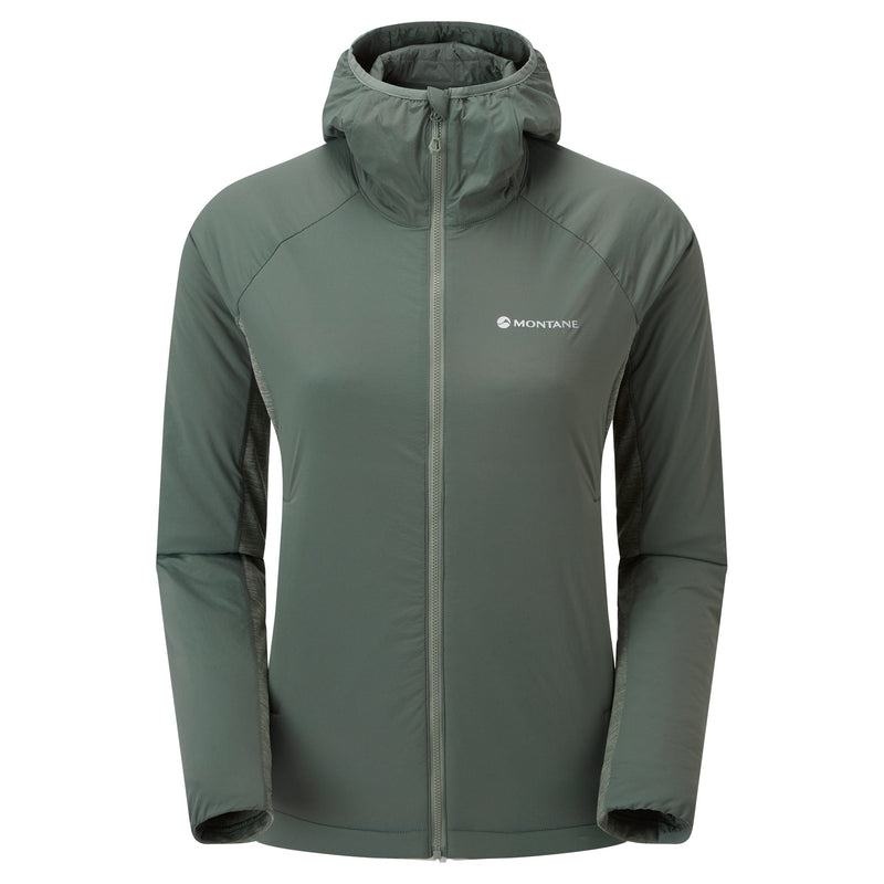 Grey Green Montane Fireball Lite Hooded Women\'s Insulated Jackets | IDV4686YA