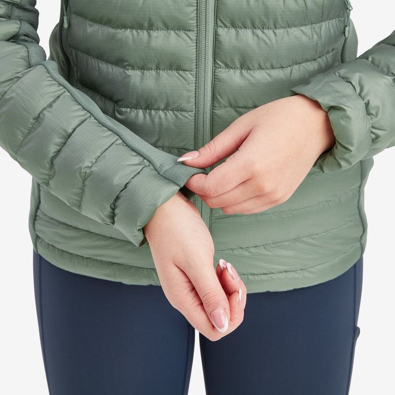 Grey Green Montane Icarus Lite Hooded Women's Jackets | UEI617RR