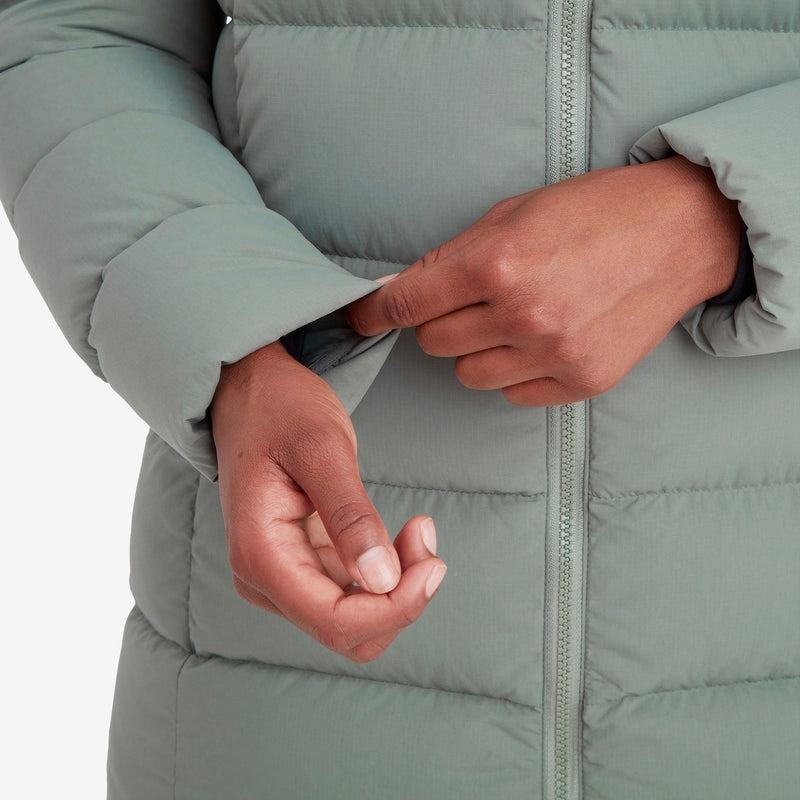 Grey Green Montane Tundra Hooded Women's Down Jackets | ZQK5228ZJ