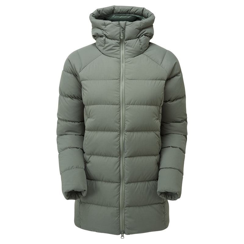 Grey Green Montane Tundra Hooded Women\'s Down Jackets | ZQK5228ZJ