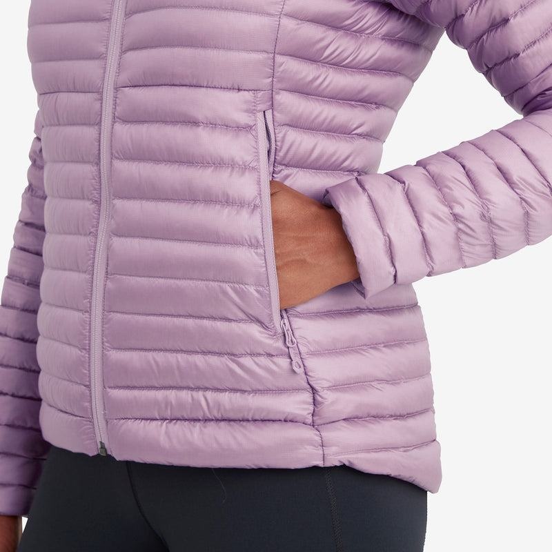 Grey Purple Montane Anti-Freeze Lite Hooded Women's Down Jackets | PBE3274VV