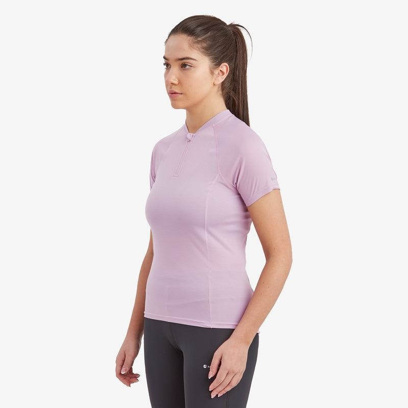 Grey Purple Montane Dart Nano Zip Women's T Shirts | PDC6751XA