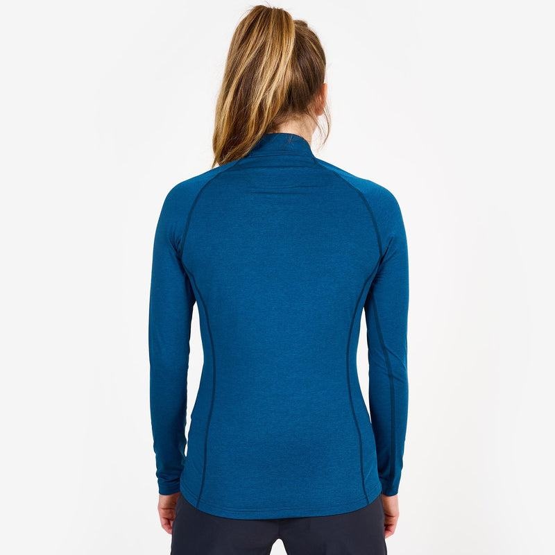 Navy Blue Montane Dart Thermo Zip Neck Women's T Shirts | QPE286ME