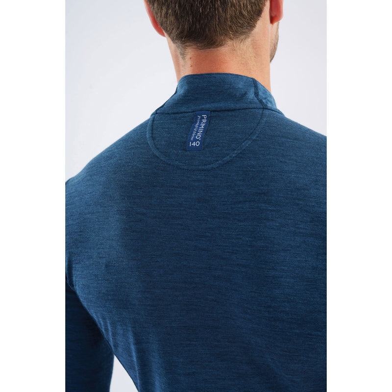 Navy Blue Montane Primino 140 Zip Neck Men's Base Layer Tops | DVX6222DZ