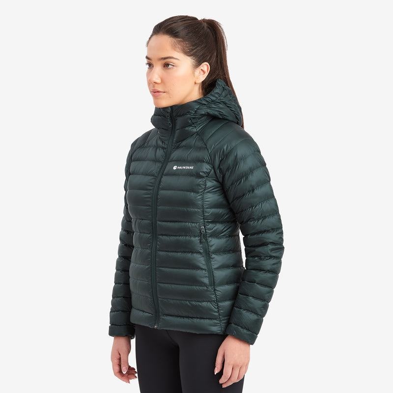 Olive Green Montane Anti-Freeze Hooded Women's Down Jackets | JKZ4997BL