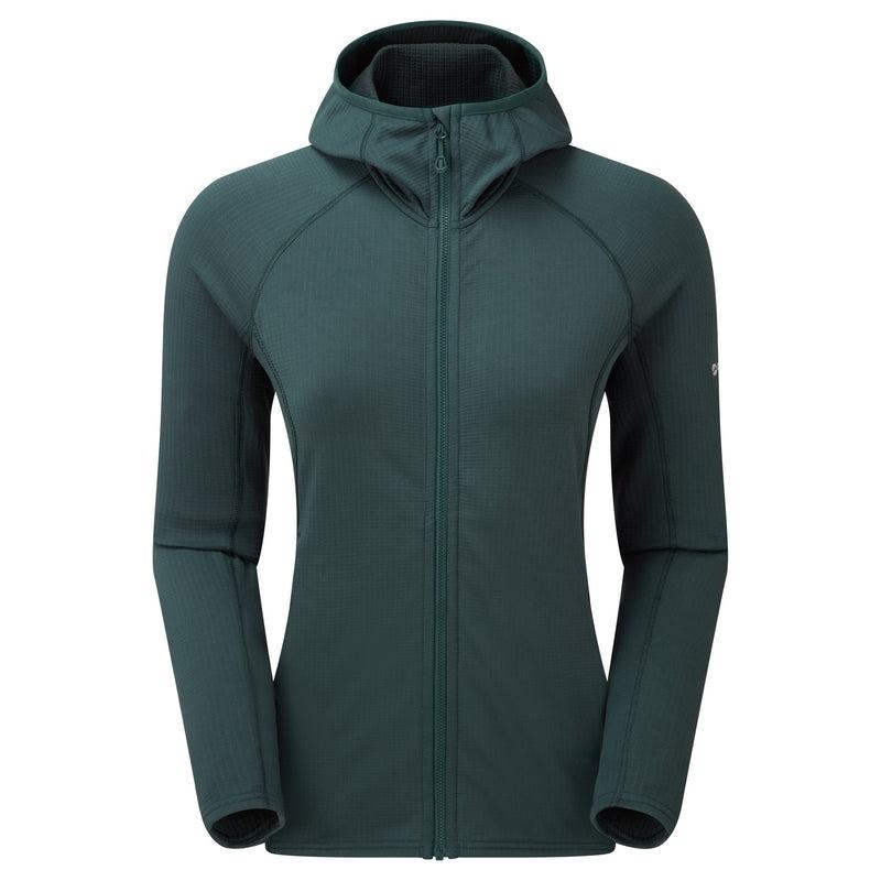 Olive Green Montane Protium Hooded Women\'s Fleece Jackets | GNK3420UZ