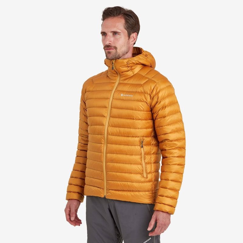 Orange Montane Anti-Freeze Hooded Men's Down Jackets | FON7064QV