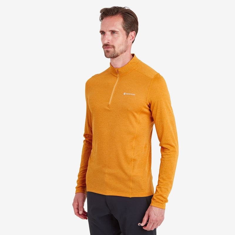 Orange Montane Dart Zip Neck Men's T Shirts | WRX351EY