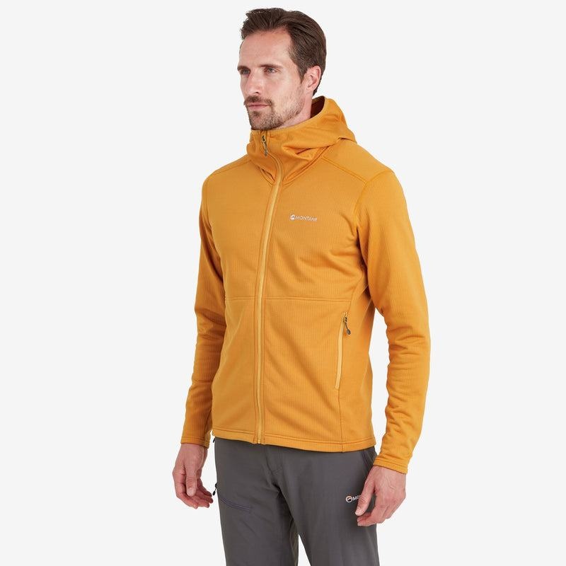 Orange Montane Protium Hooded Men's Fleece Jackets | JBW958ZZ