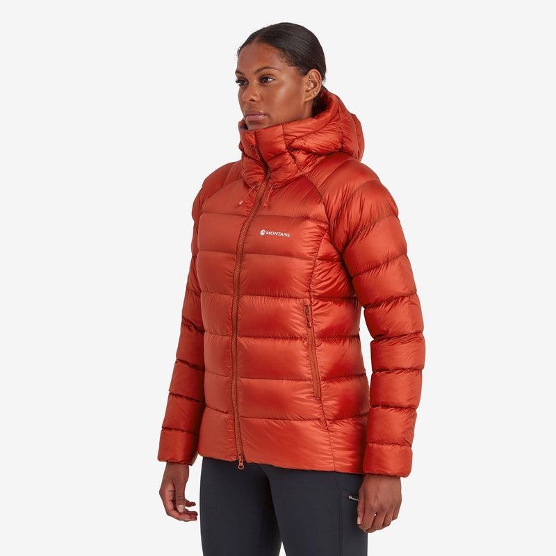 Orange Red Montane Anti-Freeze XT Hooded Women's Down Jackets | PFK9989JR