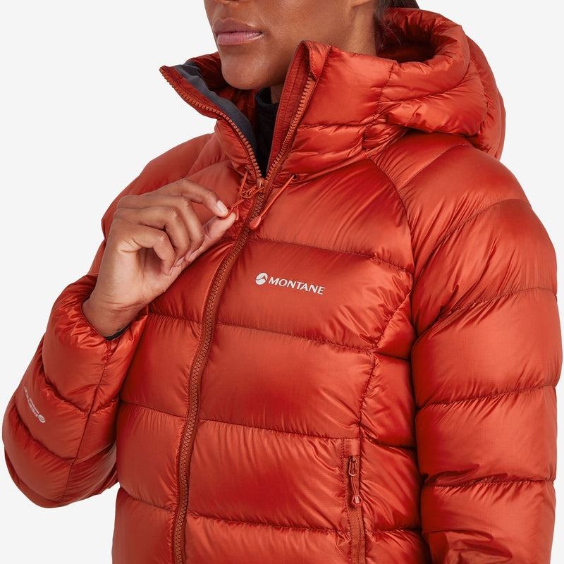 Orange Red Montane Anti-Freeze XT Hooded Women's Down Jackets | PFK9989JR