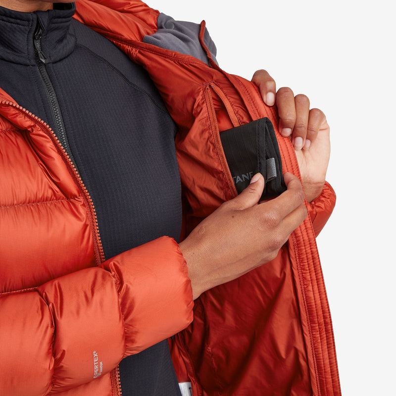 Orange Red Montane Anti-Freeze XT Hooded Women's Down Jackets | PFK9989JR