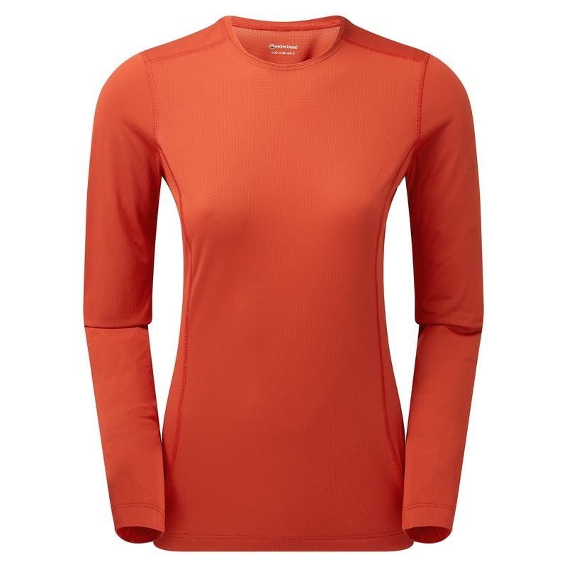 Orange Red Montane Dart Lite Long Sleeve Women\'s T Shirts | HEF375BD