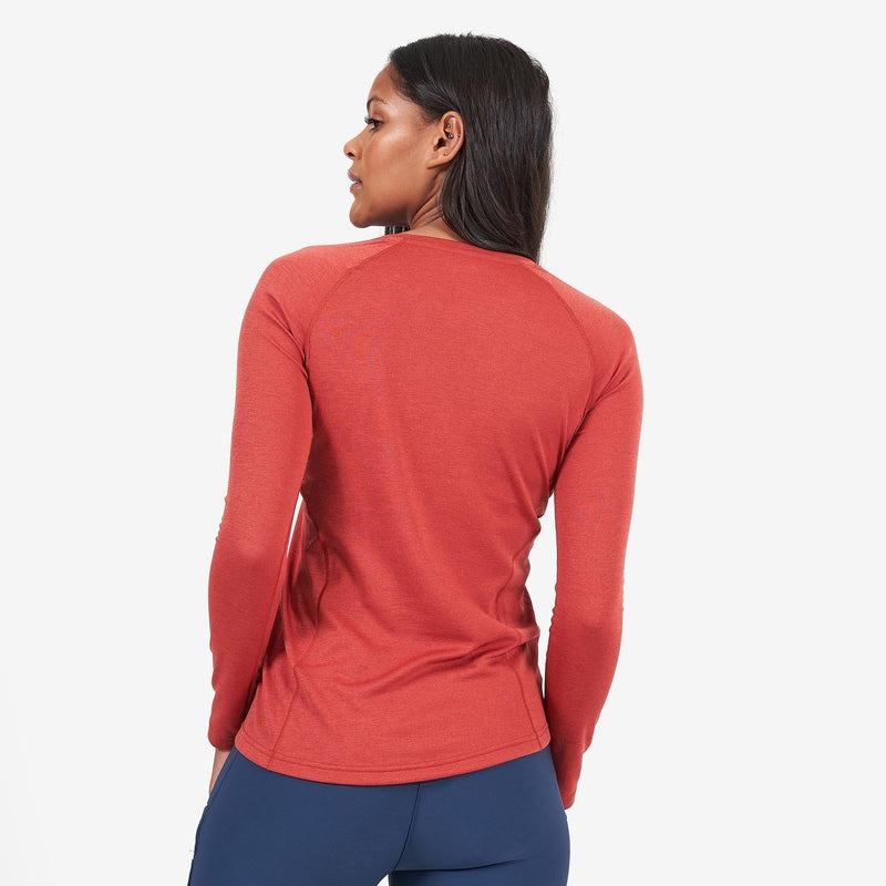 Orange Red Montane Dart Long Sleeve Women's T Shirts | DZC8611TI