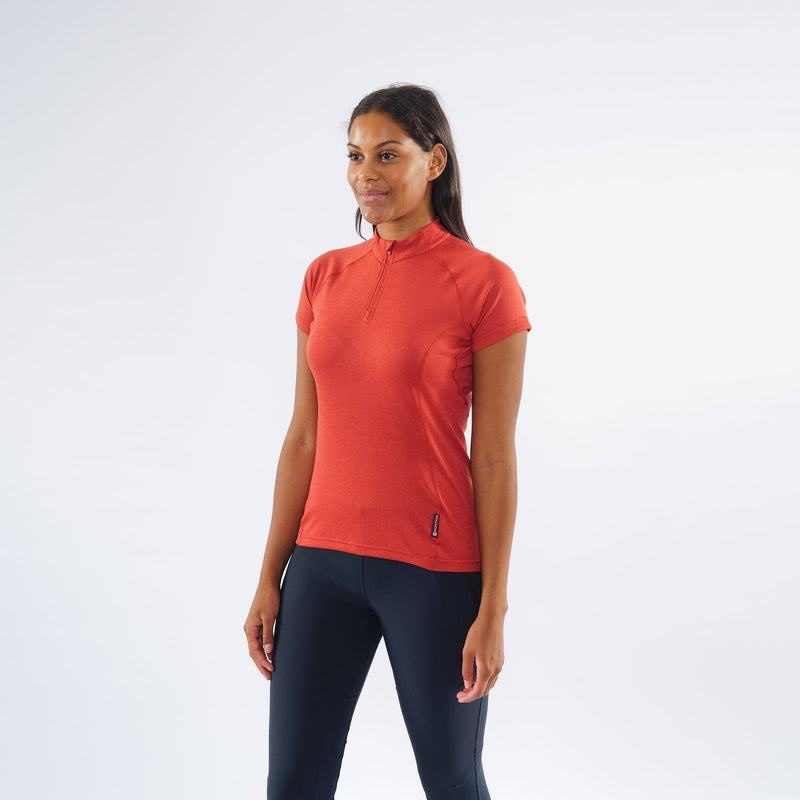 Orange Red Montane Dart Zip Women's T Shirts | XGA264BD