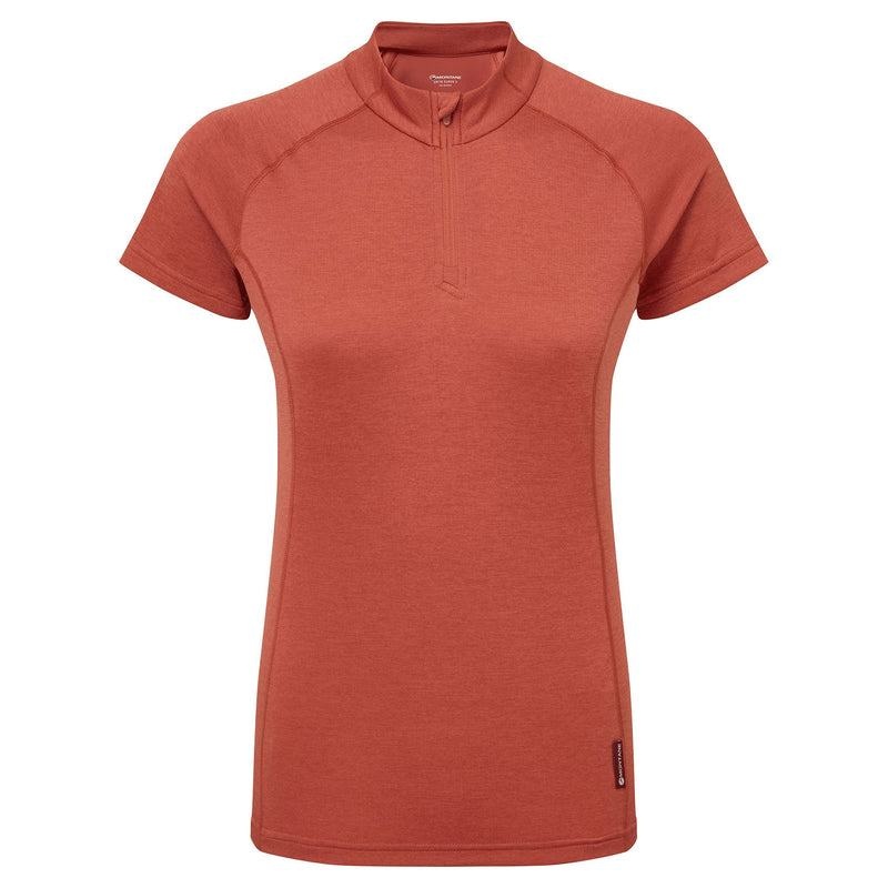 Orange Red Montane Dart Zip Women\'s T Shirts | XGA264BD