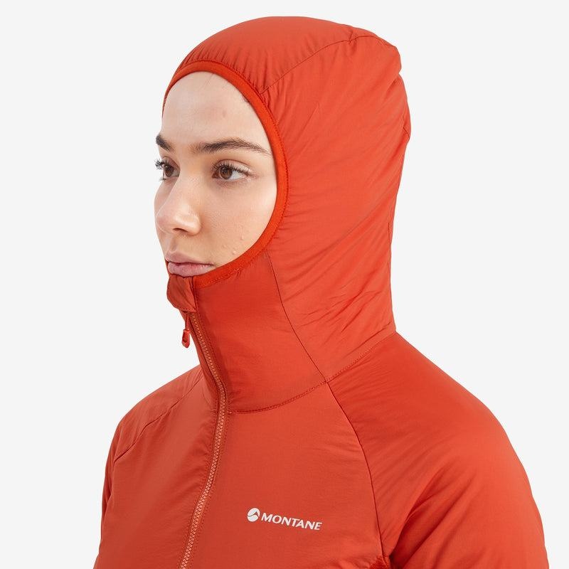 Orange Red Montane Fireball Lite Hooded Women's Insulated Jackets | JKS3636WN