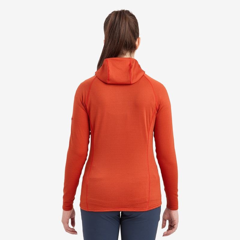 Orange Red Montane Protium Lite Hooded Pull On Women's Fleece | WXC6540XX