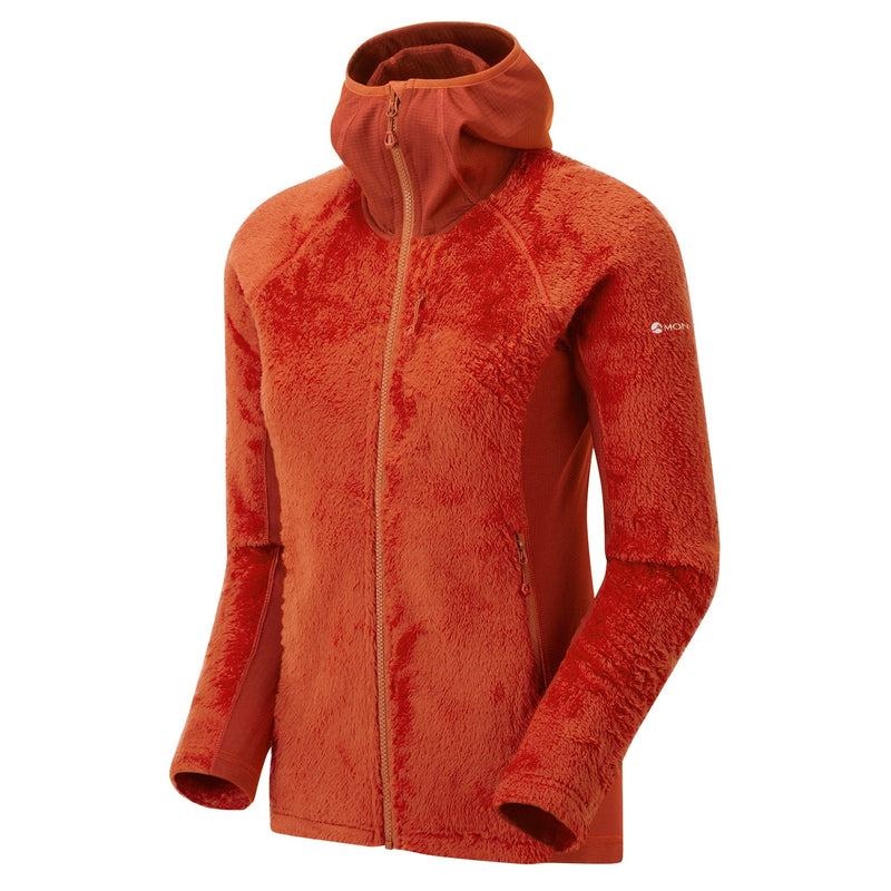 Orange Red Montane Protium XPD Hooded Women's Fleece Jackets | VEY2724SY