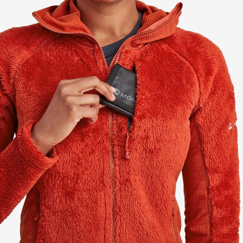 Orange Red Montane Protium XPD Hooded Women's Fleece Jackets | VEY2724SY