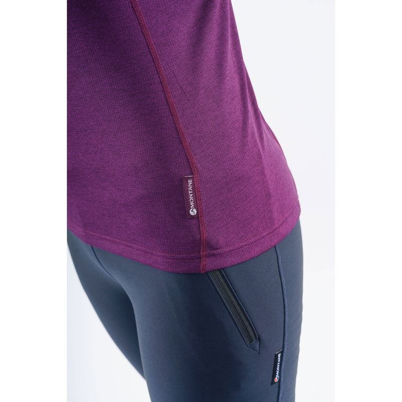 Purple Montane Dart Zip Women's T Shirts | SAV3539WF