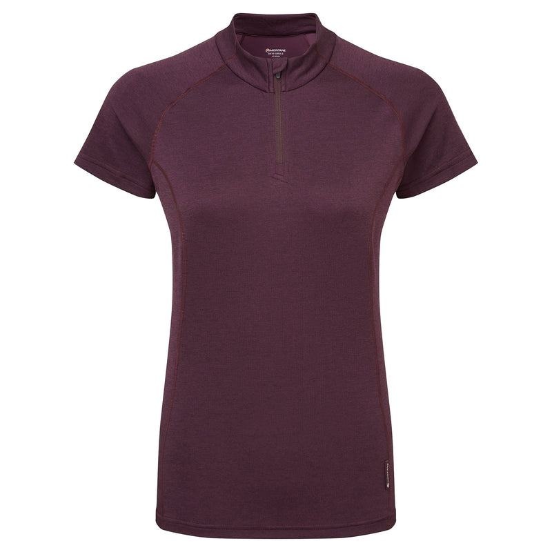 Purple Montane Dart Zip Women\'s T Shirts | SAV3539WF