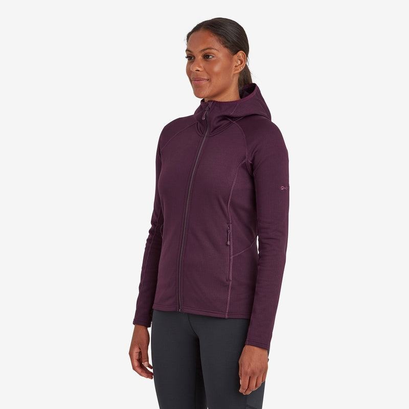 Purple Montane Protium Hooded Women's Fleece Jackets | KHJ2522LP