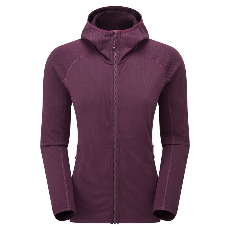 Purple Montane Protium Hooded Women\'s Fleece Jackets | KHJ2522LP